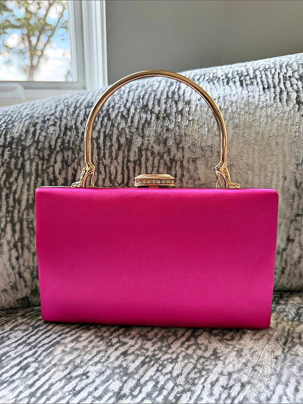 Pink Frame Clutch Like New